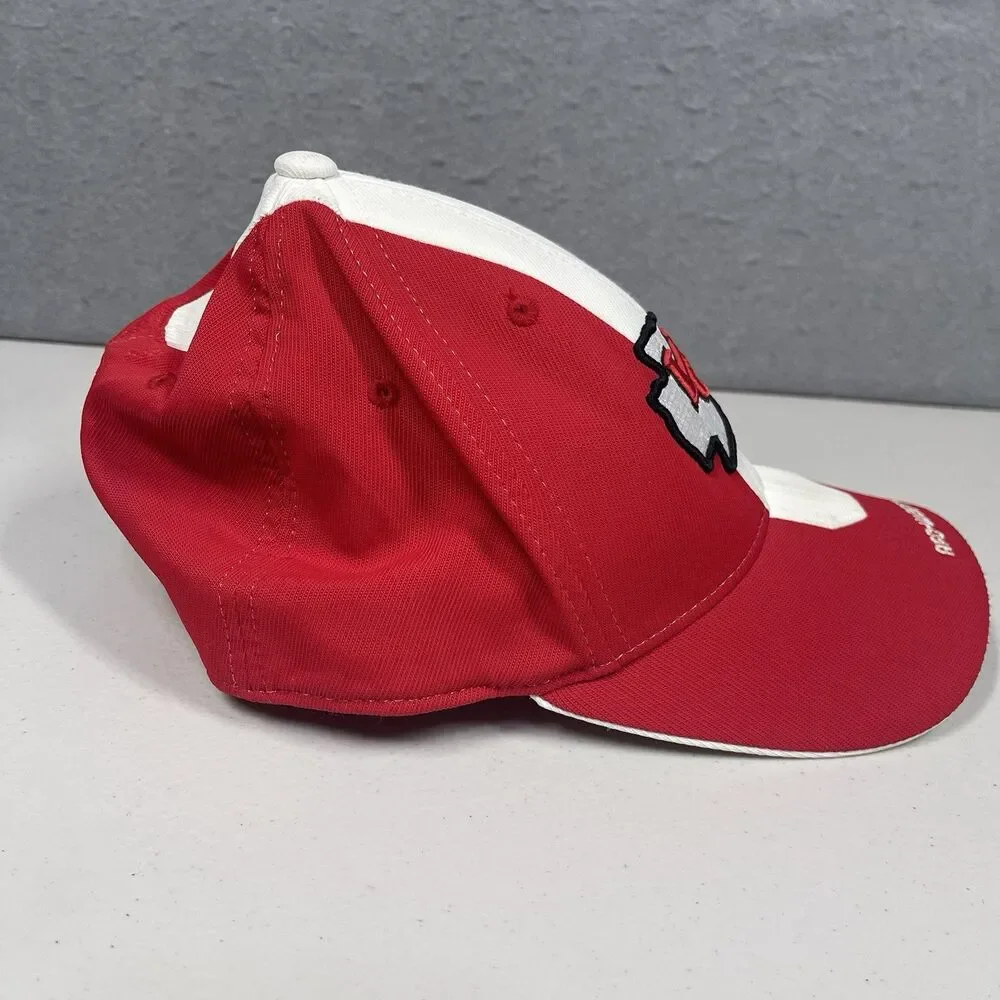 Kansas City Chiefs Hat Red White One Size Reebok AFC West Stretch NFL Fitted Cap